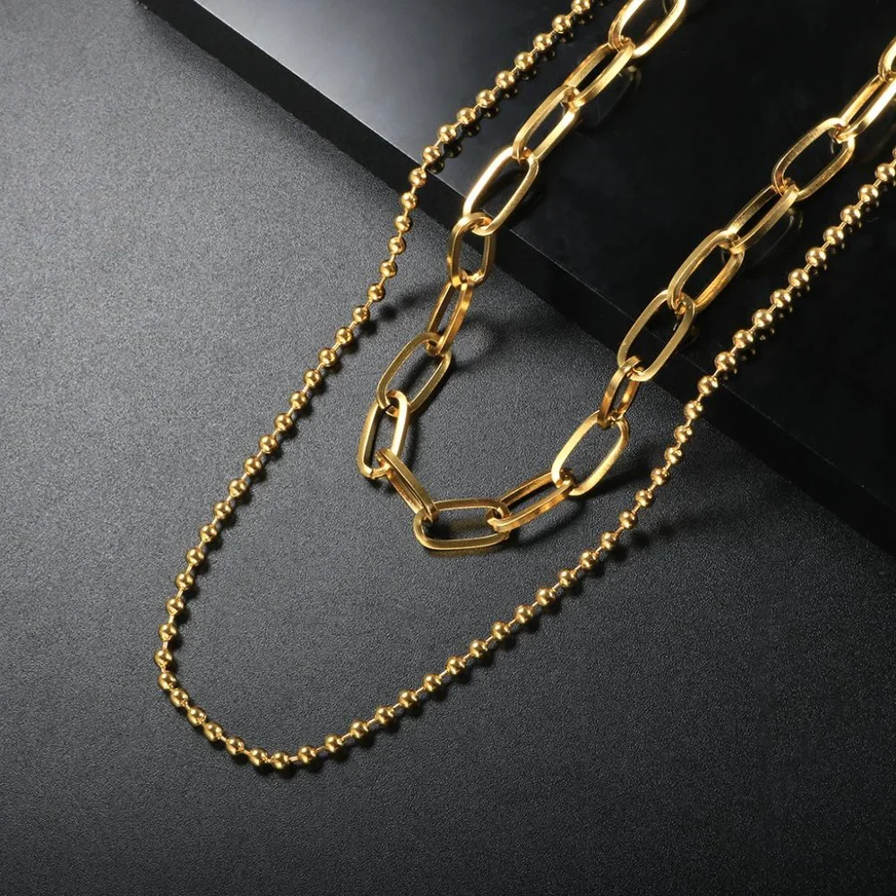 New! Double-layer Necklace - Picture 1 of 8
